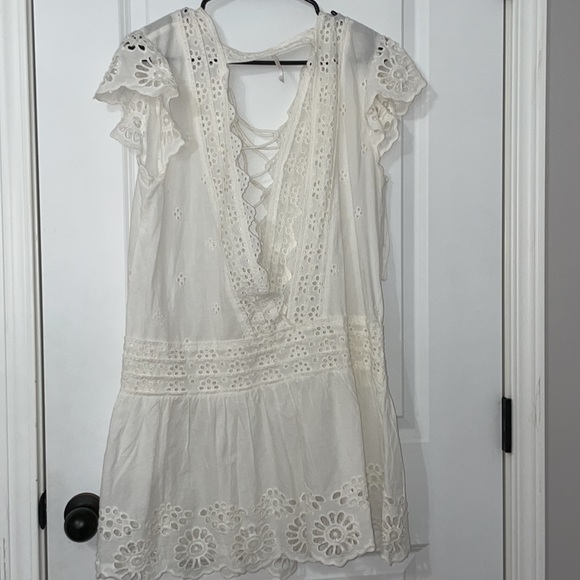 New without tag Free People Esperanza Eyelet Mini Dress Size Medium - Picture 5 of 7